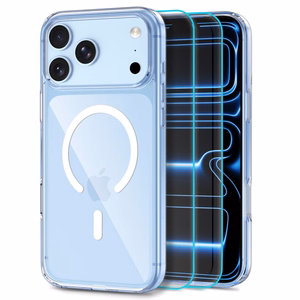 Tech-Protect FlexAir Hybrid läpinäkyvä MagSafe-suojakuori ja Glass Fit+ karkaistu lasi, 2 kpl, iPhone 18 Pro Max / 17 Pro Max -malleille