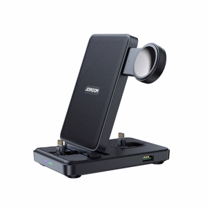 Joyroom JR-WQS02 iPhone AirPods Apple Watch 4in1 latausteline taitettava - musta