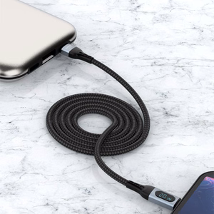 Dudao USB Type C - Lightning kaapeli nopea lataus PD 20W 1m musta (L7MaxL)