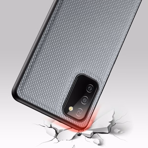 Dux Ducis Fino kotelo päällystetty nylon materiaalia Samsung Galaxy A03s harmaa