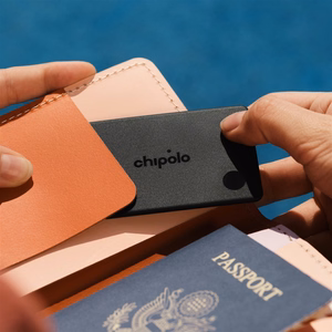 Chipolo CARD & LOOP -ladattava Bluetooth-paikannin iOS- ja Android-laitteille, Charcoal-paketti