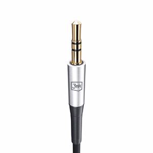 Audiokaapeli 3mk USB-C - 3,5mm 1,0m musta