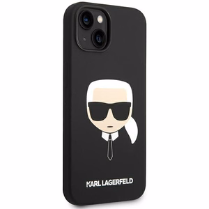 Karl Lagerfeld Silicone Karl's Head MagSafe suojakuori iPhone 14 Plus:lle - musta