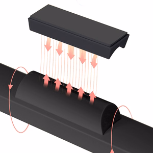XO LED-magneettilamppu YH08B 1200mAh musta + kaukosäädin