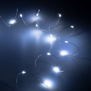 Christmas string lights, 20 mini LEDs, cool white