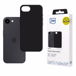 3mk Matt Case -suojakuori Apple iPhone 16e / SE 4:lle - musta