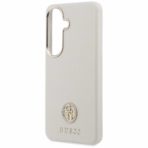 Guess Suojakuori Rhinestone Round Logo MagSafe Samsung Galaxy S26:lle beige