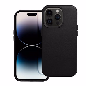 Nahkainen Mag Cover -suojakuori Samsung S25 PLUS:lle yhteensopiva MagSafen kanssa musta
