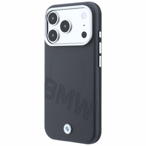 BMW-kotelo mallille IPHONE 18 Pro Max/17 Pro Max MagSafe-yhteensopiva (Sign Inclined Deboss Letters) (väri: harmaa)