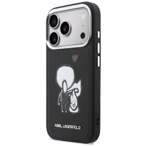 Karl Lagerfeld Karl & Choupette Back Logo MagSafe Suojakuori iPhone 17 Prolle - Musta