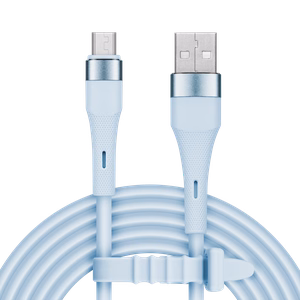 Kruger&Matz Basic USB–microUSB-silikonikaapeli, 1 m, sininen