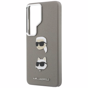 Karl Lagerfeld Suojakuori Saffiano Double Heads Metal Samsung Galaxy S26 Ultra:lle hopeinen