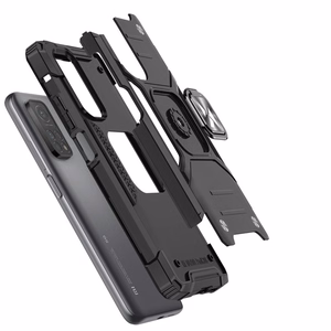 Wozinsky Ring Armor Case Kickstand Kova Rugged Cover Samsung Galaxy A72 4G punainen