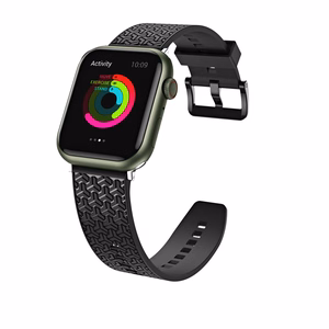 Kellohihna Y Kellonauha Rannekoru Apple Watch 42 / 44 / 45 mm:lle - Musta