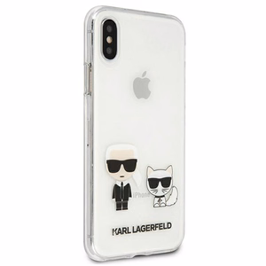 Karl Lagerfeld Karl & Choupette iPhone Xs Max Suojakuori - Läpinäkyvä