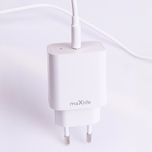 Maxlife MXTC-06-20C PD QC charger 1x USB-C 20W white + USB-C - USB-C cable 20W