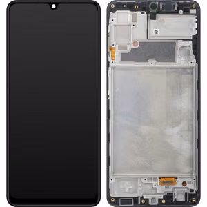LCD-näyttö Samsung A225 A22 4G kosketusnäytöllä ja kehyksellä alkuperäinen musta (service pack)
