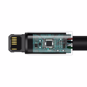 Baseus Tungsten Gold Kaapeli USB - Lightning 2.4A 2m (musta)