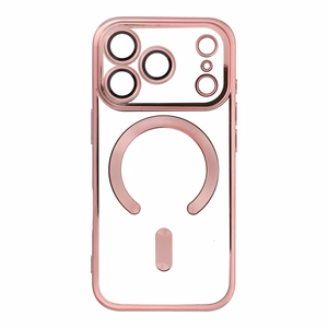 Electro Mag Cover-suojakuori mallille iPhone 17 Pro / 18 Pro, MagSafe-yhteensopiva – ruusukullanvärinen