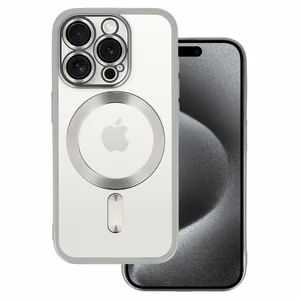 Metallic MagSafe Suojakuori iPhone 13:lle - hopeinen