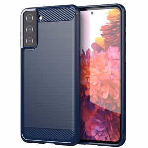 Carbon Case Joustava kansi TPU Asia Samsung Galaxy S21+ 5G (S21 Plus 5G) sininen