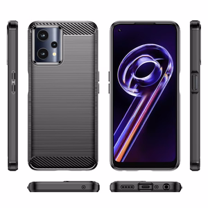 Carbon Case Joustava kansi Realme 9 Pro musta