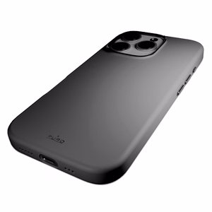 Puro Icon Mag Pro MagSafe Silikoninen Suojakuori iPhone 16 Prolle - tummanharmaa