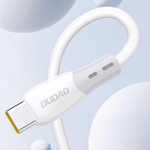 Dudao L25SX 30W USB-C - Lightning -kaapeli pehmeällä silikonisuojalla 2m - valkoinen