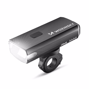 Wozinsky polkupyörän etuvalo USB-C-kaapelilla, 3000 lm – musta