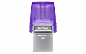 Kingston USB-muisti 64GB USB 3.0 / USB 3.1 DT microDuo 3C + USB-C