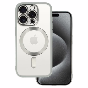 Metallic MagSafe Suojakuori iPhone 14 Pro:lle - hopeinen