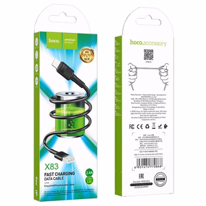 Hoco USB-A - Lightning -kaapeli 2,4A 1 m X83 - musta