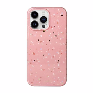 Uniq Coehl Terrazzo kotelo iPhone 14 Pro - vaaleanpunainen