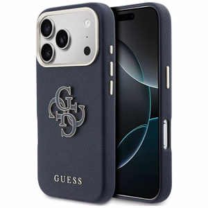 Guess HC PU FW RESIN LOGO sininen Suojakuori iPhone 17 Pro 6,3:lle