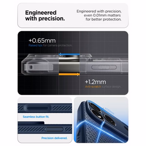 Spigen Liquid Air suojakuori mallille iPhone 18 Pro / 17 Pro – väri: tummansininen
