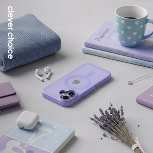 Crong Hybrid Matte Magnetic MagSafe suojakuori iPhone 17 -laitteelle, laventelinvärinen