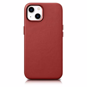 iCarer Case Nahkakotelo luonnonnahasta iPhone 14 Plus punainen (yhteensopiva MagSafe)