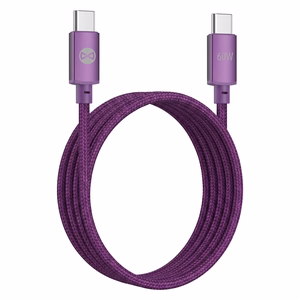 Forever Vibe kaapeli USB-C - USB-C 1,0 m 60W tumma kirsikanpunainen