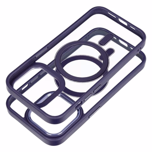 Case for iPhone 14 PRO Color Edge Mag Cover compatible with MagSafe purple