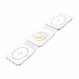 Wireless Charger Essager "Nuo 3in1" White 15W (iPhone / Apple Watch / Airpods / Night Lamp)