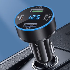 Wozinsky WDCCB auton Laturi näytöllä 50W 2xUSB-C / 2xUSB-A - musta