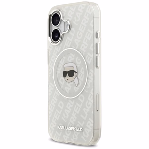 Karl Lagerfeld IML Karl Head Logo MagSafe suojakuori iPhone 17 - harmaa