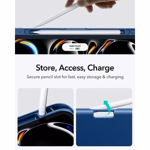 ESR Flip Hybrid Suojakuori iPad Pro 11 5 / 6 / 2024-2025 - Laivastonsininen
