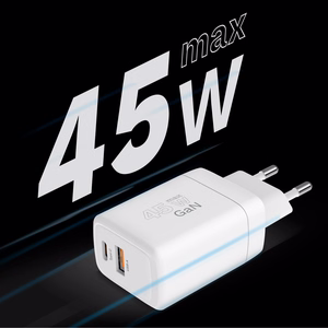 Kruger&Matz 45 W GaN -verkkolaturi Power Delivery- ja Quick Charge -toiminnoilla