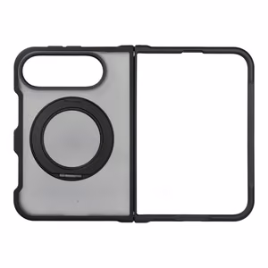 Musta Forcell F-Protect 4sD-i Smoke Hybrid Kickstand Premium suojakuori iPhone Duo -puhelimelle, MagSafe-yhteensopiva