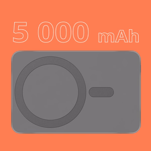 Krüger&Matz magneettinen langaton varavirtalähde, 5000 mAh, harmaa