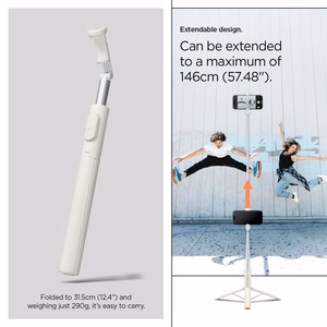 Spigen S541W Bluetooth Selfie Stick - White
