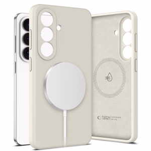 Tech-Protect Silicone MagSafe Case for Samsung Galaxy S26+ - Beige