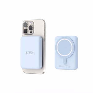 Tech-Protect LifeMag PB11 Powerbank MagSafe 10000mAh 15W USB-C-portilla - sininen + USB-C-kaapeli