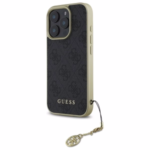Guess 4G Charms Collection suojakuori iPhone 16 Pro Max:lle - musta
